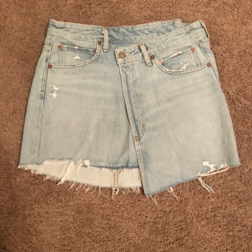 AGOLDE criss cross denim skirt - BRAND NEW